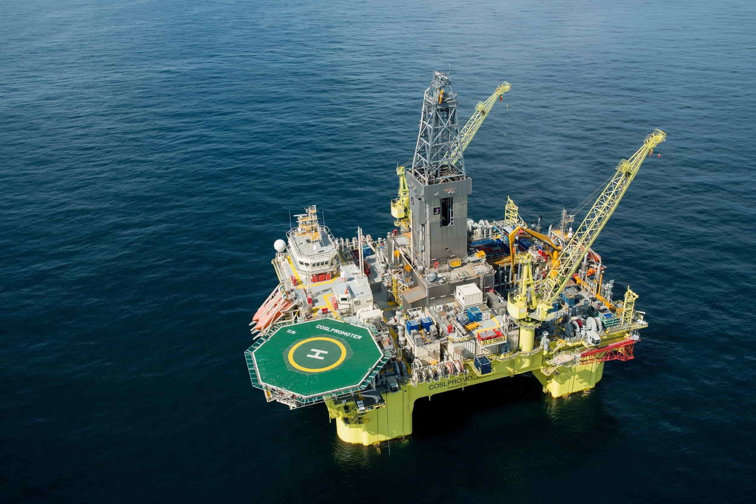 Drilling platform from above